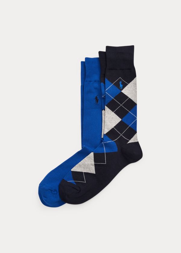 Polo Ralph Lauren Argyle & Solid 2-Pack Sokker Herre Danmark (NRJCL7815)